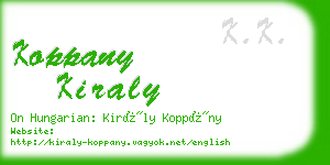 koppany kiraly business card